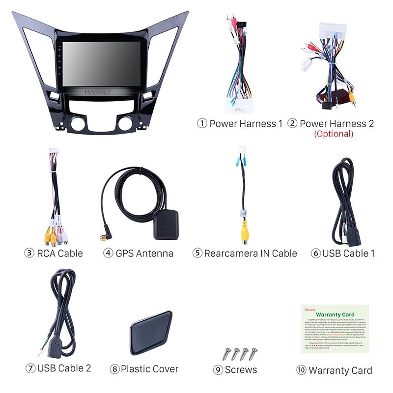 Cheap Harfey 9" Car Multimedia Player Radio For 20112012-2015 HYUNDAI Sonata i40 i45 Android 9.0 GPS navigation Head Unit bluetooth 2