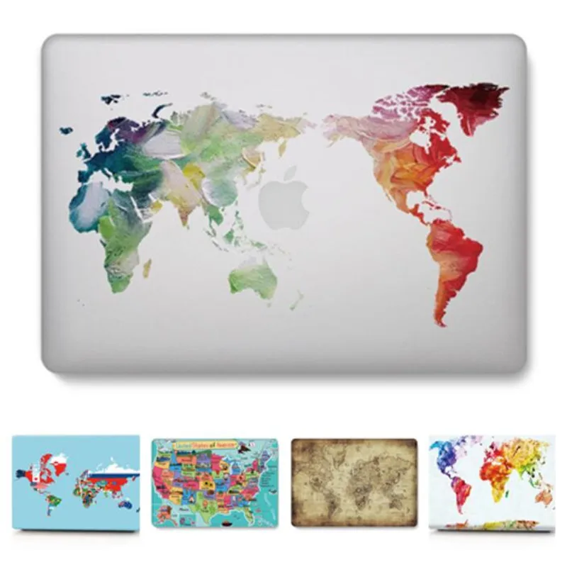 

Laptop Case for Macbook Air Pro Retina 11 12 13 15 World Map Cover for Mac book Air 13.3 inch A1466 A1932 Pro 13 A1989 A1502