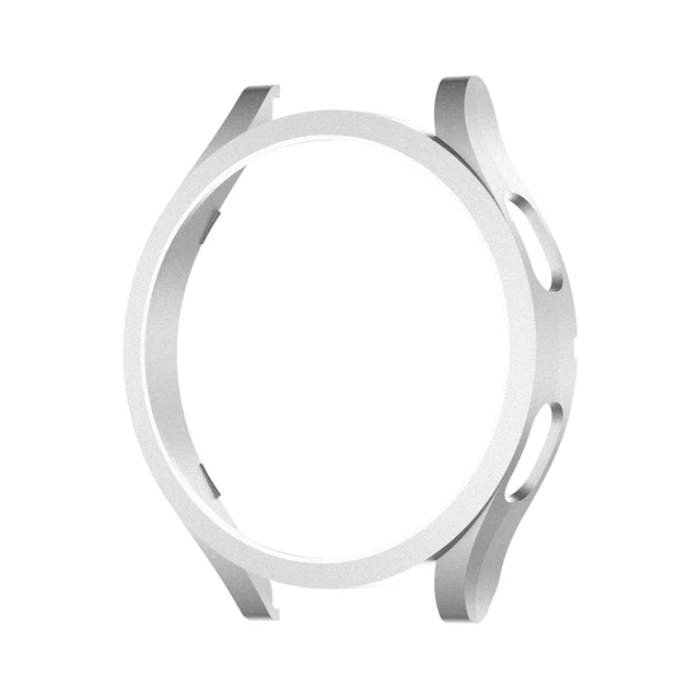 Watch Cover for Samsung Galaxy Watch4 40mm 44mm, PC Slim Matte Case Protective Bumper Shell for Galaxy Watch4 Accessories Silver