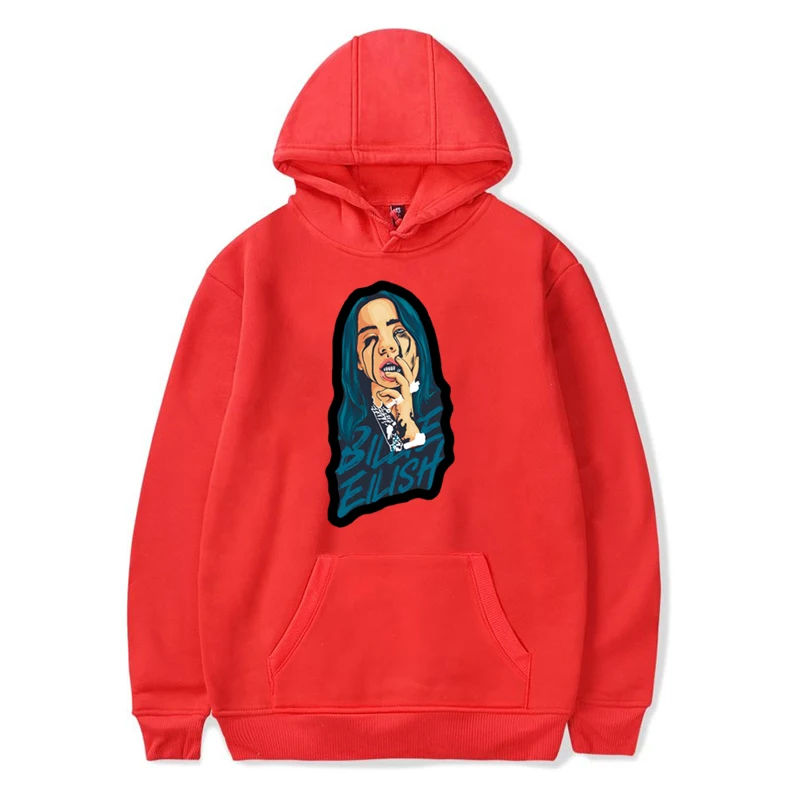 Hoodies 14 Коллекция года, толстовки с капюшоном для мальчиков и девочек с принтом Billie Eilish осенне-зимние теплые пальто для девочек Детский свитер для малышей Повседневный пуловер для малышей - Цвет: Hoodies 14