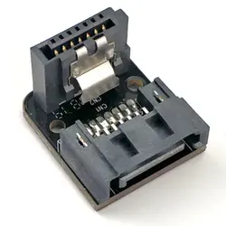 Carte mère Sata 7 broches femelle à 7 broches mâle, adaptateur coudé à 90 °, carte mère pour ordinateurs de bureau, Ssd Hd, direction Positive et négative 