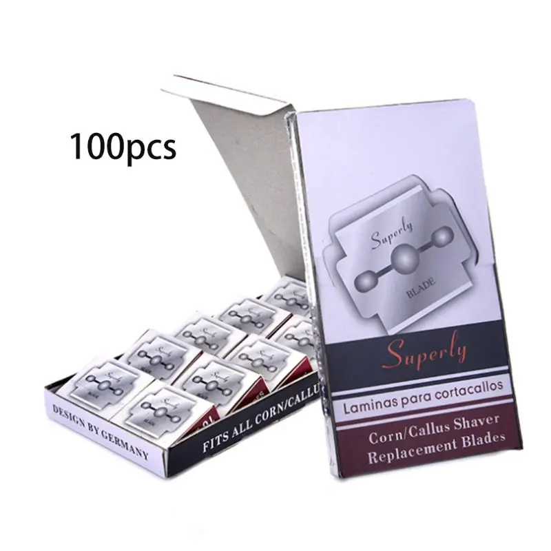 

100 Pcs/box Replacement Blade Dead Skin Corn Remover Nail Art Pedicure Blades Foot Care Tool