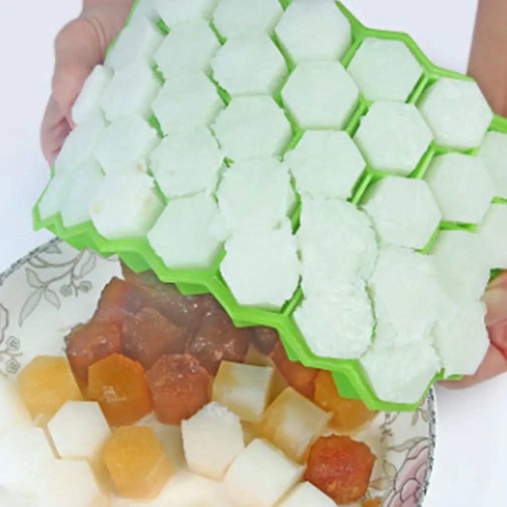 Прочный силиконовый лоток для льда силиконовая форма с крышкой гибкий 37 кубов контейнер для хранения для коктейля