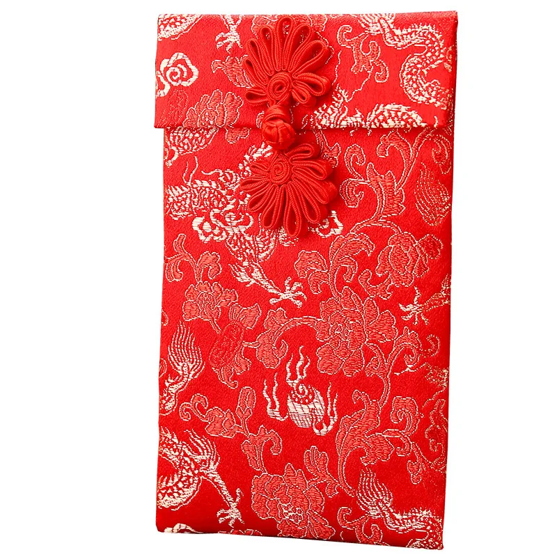 Hongbao Свадебный тканевый красный конверт творческая личность парча красный конверт на день рождения год карман для денег