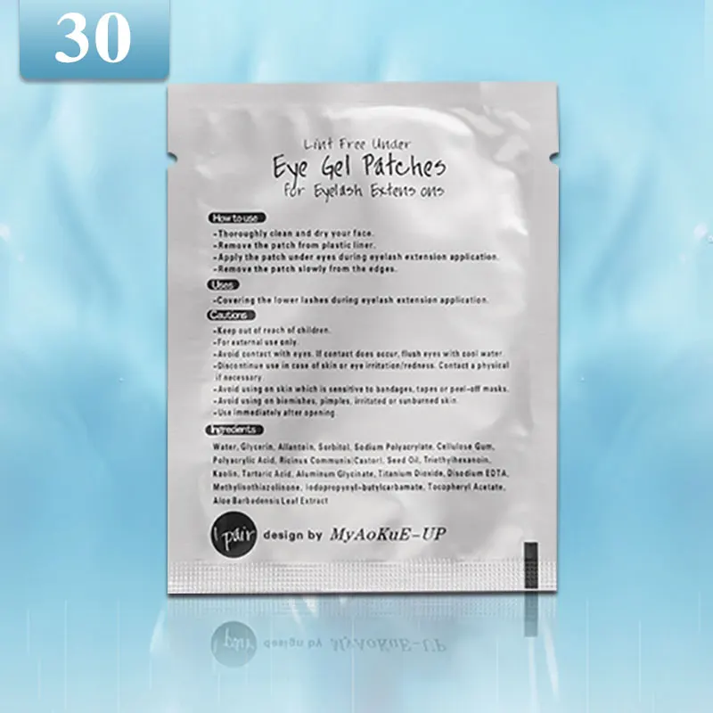 30 Pairs GJLash 30/50/100/200 пар/лот наращивание ресниц накладки для глаз под патчи для ресниц наращивание ресниц макияж инструменты поддержка OEM для наращивания ресниц наращивание ресниц - Цвет: 30 Pairs