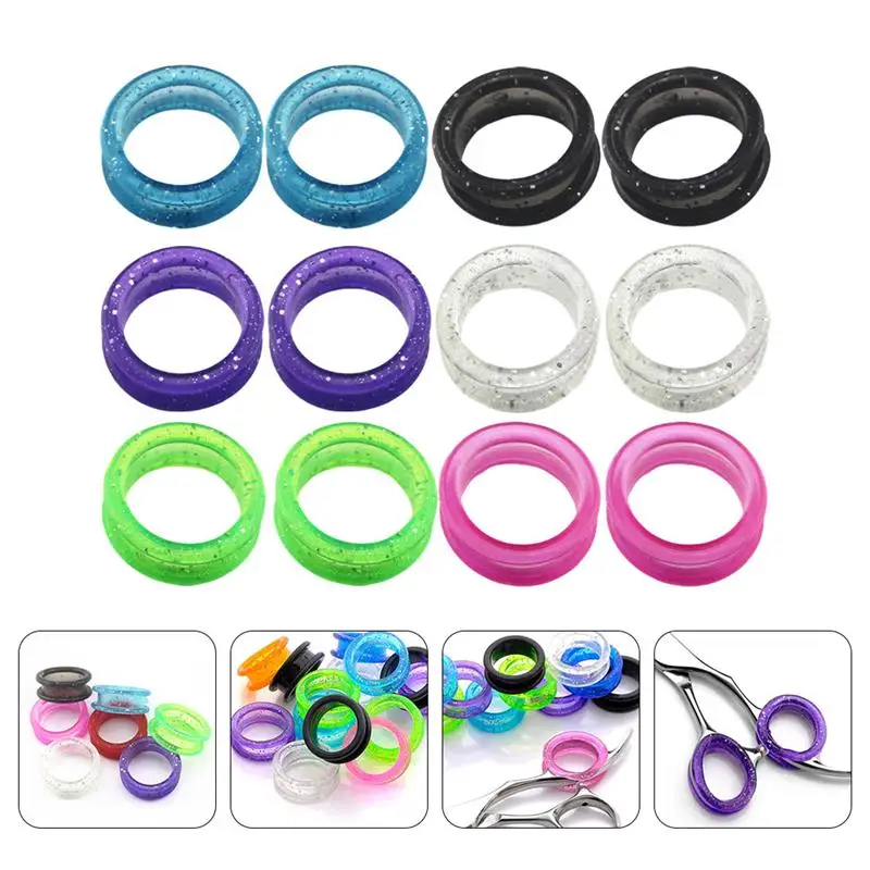 12PCS Pet Grooming Professional Scissors Scissors Ringsdressing Scissor Silicone Scissor Handheld