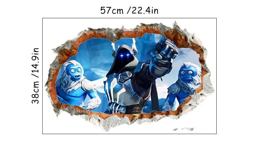 AF5754 Защита Земли мультфильм игры плакат 3d сломанной виниловые настенные наклейки детская комната Клубное оформление съемный обои 58*44 см 8 стилей - Цвет: AF5754