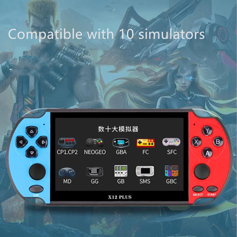 Game Consoles X12 Plus Best Gift For Kids 7.0 Inch 16GB Memory Retro For Men Handheld Game Player