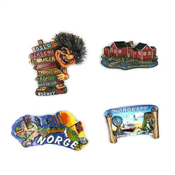 

Fridge Magnets Decor Norway Souvenirs Refrigerator Magnets Home Decoration Accessories Resin Craft Gift Ideas