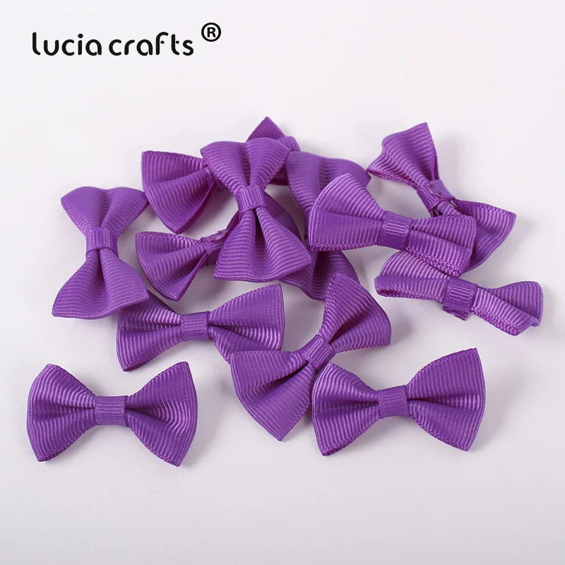 purple 12pcs Lucia crafts, 3,5*2 см, разноцветные, Grossgrain, банты для девочек, бутик, мини-бант для волос, головной убор, сделай сам, одежда для рукоделия, 12 шт./24 шт., B0910 - Цвет: purple 12pcs