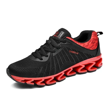 

JINBEILE New Original High Quality Running Shoes for Men Bow Blade Sole Damping Mens Sneakers Comfortable Sport Shoes Men