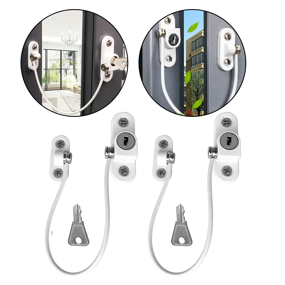 

2Pcs/Set Limiter For Windows Children Protection Window Locks Baby Safety Stainless Steel Child Lock Kids Protection For Windows