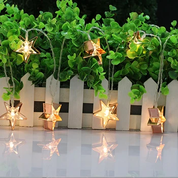 

10 LED Star Light String Twinkle Garlands Battery Powered Christmas Lamp Holiday Party Wedding Decorative Fairy Lights