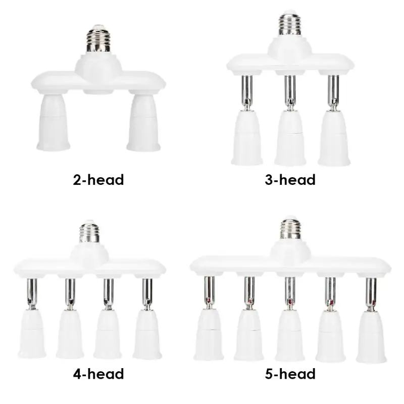 

Hot Sale Home White E27 Lamp Base Adjustable Rotary LED Light Bulb Socket Holder Adapter Hotel Restaurant Kitchen Lamp Bases