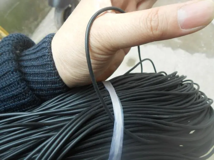 

Solid Black And White with Pattern Rubber Rope Cord, Elasticity Line su jiao xian, Accessories Lanyard, Rubber Band, Elasticity