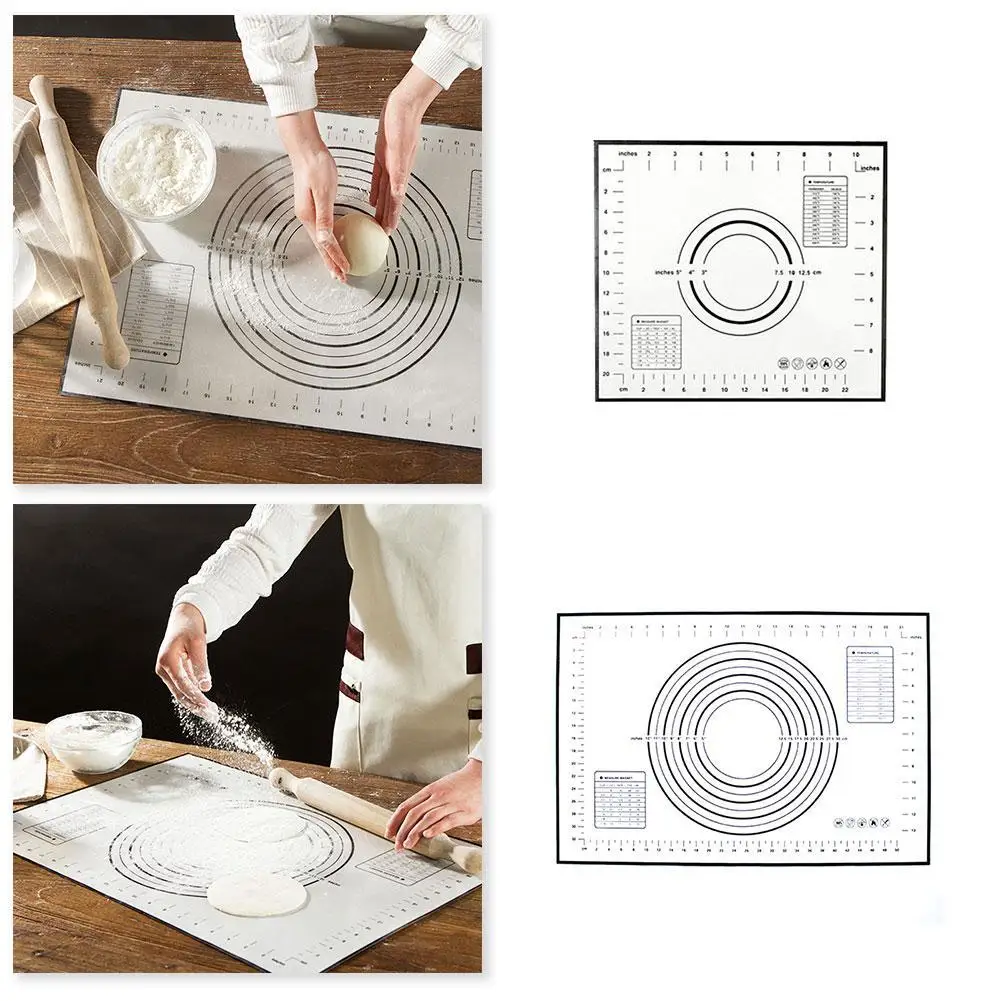 Силиконовый коврик для выпечки, тесто для пиццы, кондитерские изделия, кухонные гаджеты, инструменты для приготовления пищи, посуда для выпечки, аксессуары для замеса, 3 размера