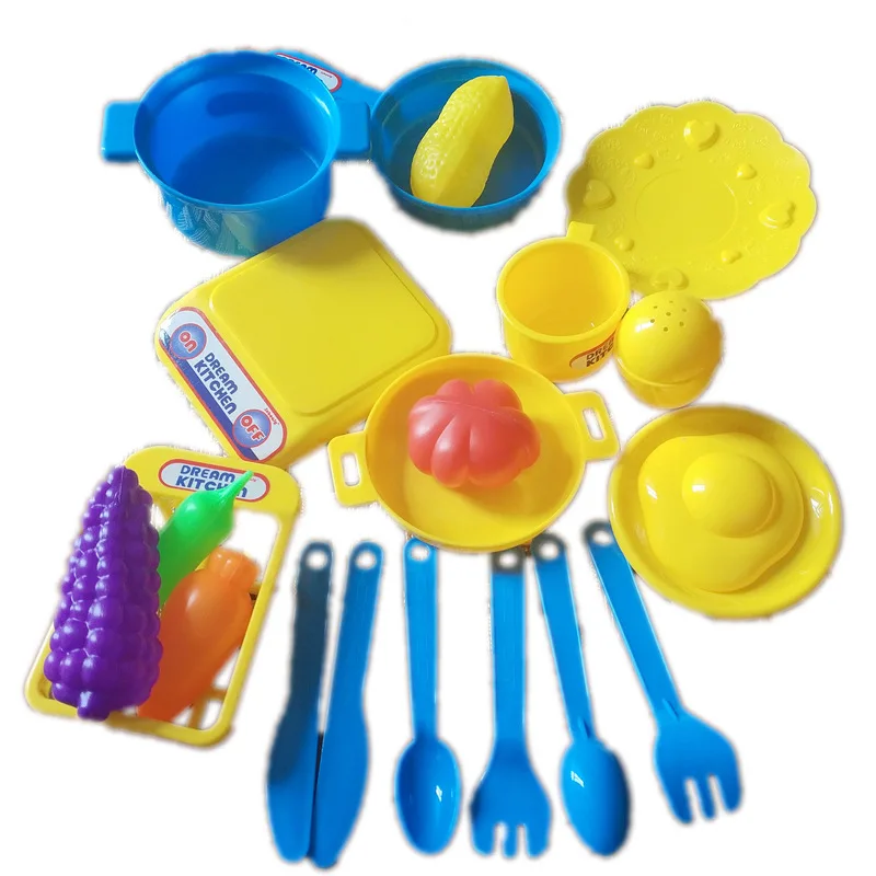 21 Pieces Children Play House Model Kitchen Toy Kids Cooking Kitchenware Tableware Set AliExpress Amazon