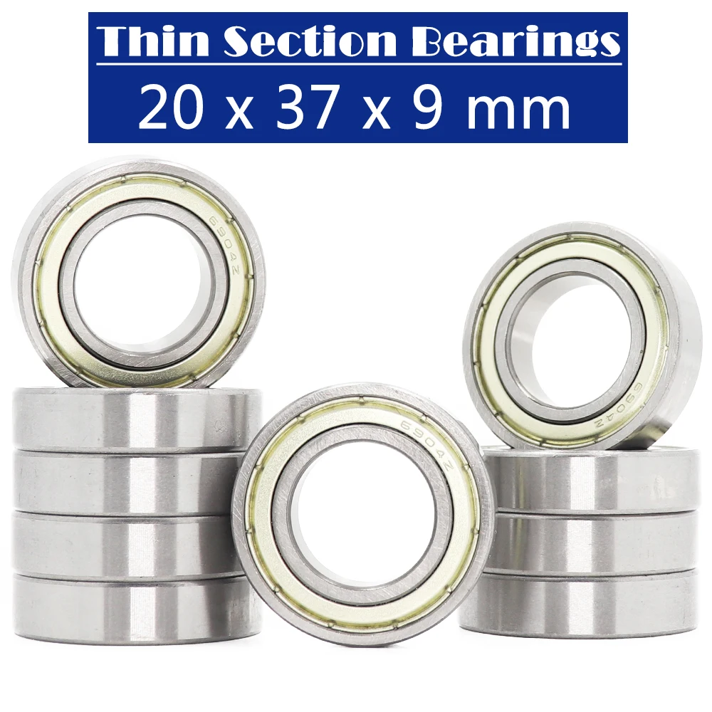 6904ZZ Bearing ( 10 PCS ) 20*37*9 mm Thin Section 6904 ZZ Ball Bearings ...