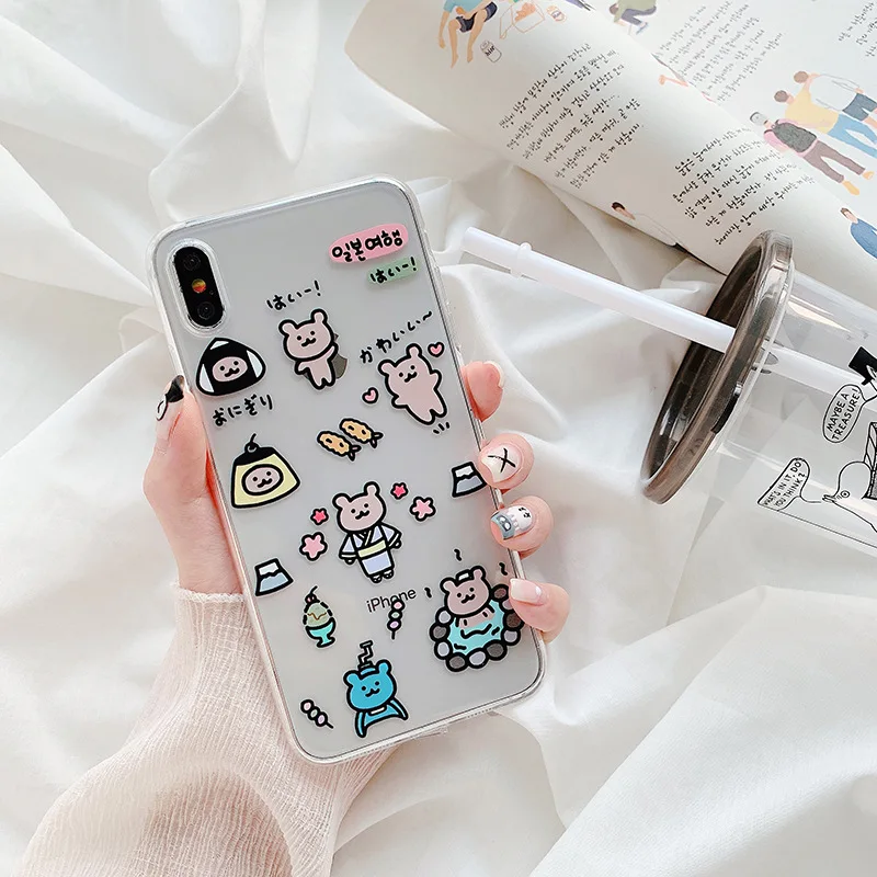 Мультяшный медведь чехол для iphone 8plus Apple X MAX применимый 7 P/X Cute 6 S/X R графическая Настройка