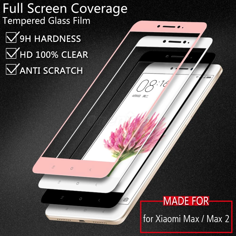 Защитная пленка Onenine 4D для Xiaomi Max 2 закаленное стекло с полным покрытием изогнутая