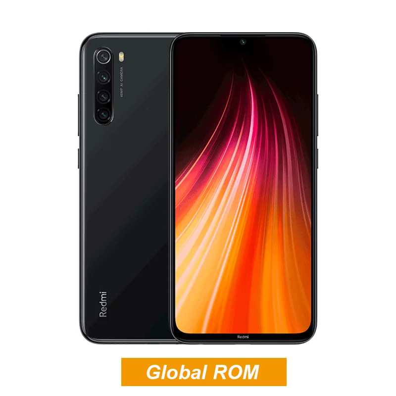 Redmi Note 8 с глобальной прошивкой, 48 МП, четыре камеры, 6 ГБ, 64 ГБ, смартфон, Восьмиядерный процессор Snapdragon 665, FHD экран 6,3 дюйма, 4000 мА/ч, 4K видео, QC 3,0 - Цвет: Black