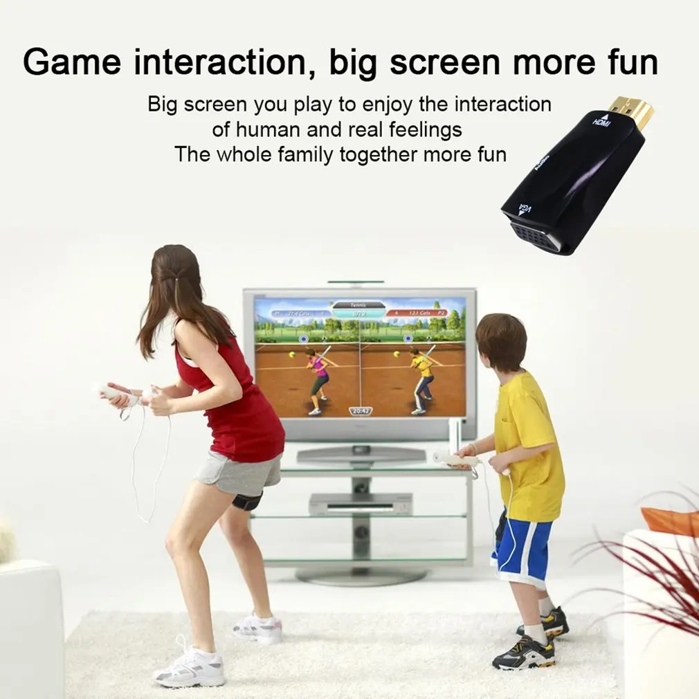 1080P HDMI мужчина к VGA Женский адаптер видео конвертер с аудио выходом