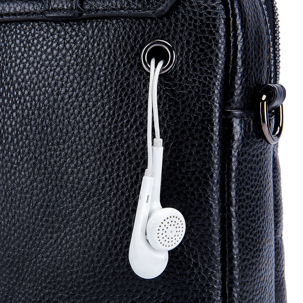 Women's Genuine Leather Small Shoulder Bag - Cute Crossbody Messenger with Double Zipper Pockets