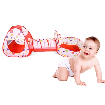 

New Children's Tent Three-piece Crawling Tunnel Tent House Play House 0-3 Years Old Baby Toy storage bag