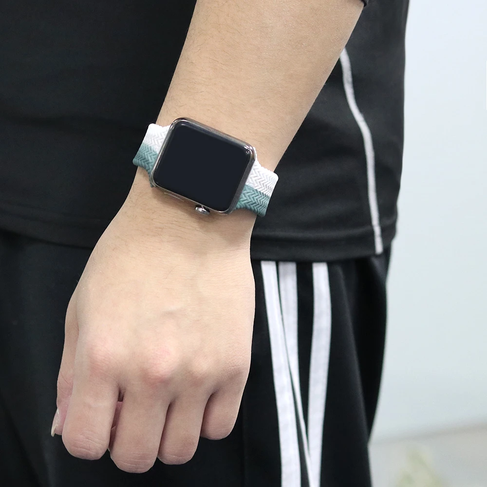 Solo Loop for Apple Watch Strap 44mm 40mm 45mm 41mm 38mm 42mm Elastic Silicone Watchband Bracelet iWatch Serie 7 654321 SE Band