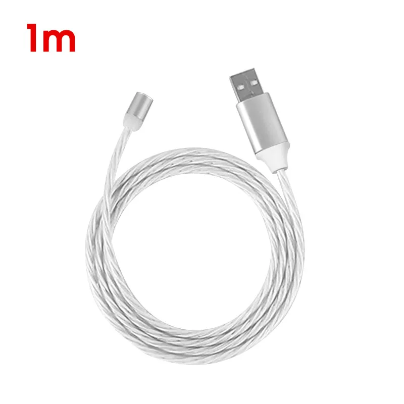 Магнитное светящееся зарядное устройство type-C type C USBC Micro USB для iPhone для samsung для Xiaomi быстрое зарядное устройство кабель Anker зарядный шнур - Цвет: 4828204