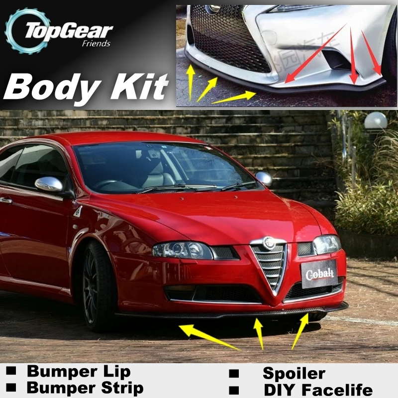 Бампер для губ Alfa Romeo GT AR 2003 ~ Onwork передний спойлер юбка TOPGEAR Friends тюнинг