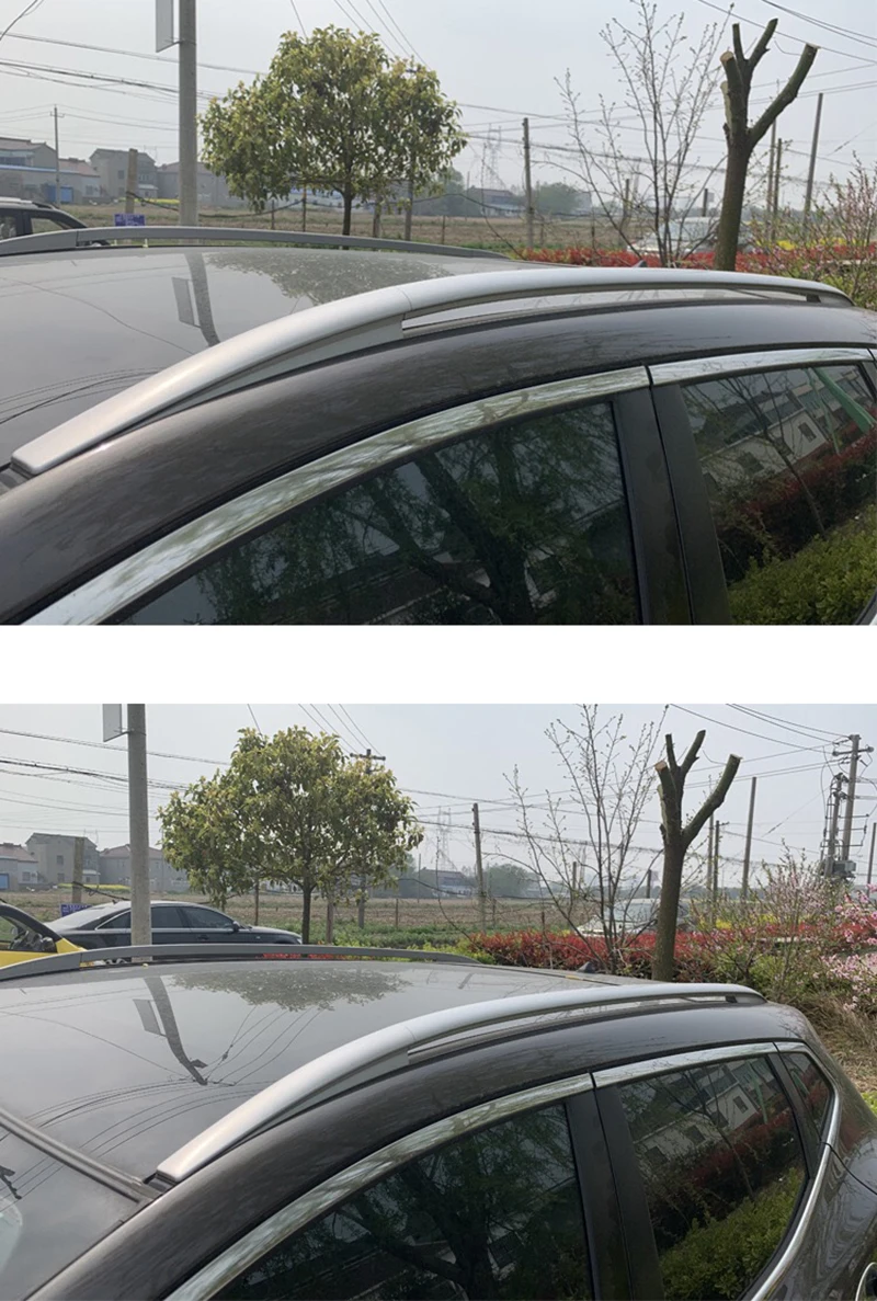 High quality Aluminium alloy screw install side rail bar roof rack for Qashqai
