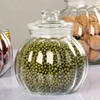 Vertical Pattern Glass Sealed Jar Candy Glass Jar Pumpkin-shaped Tea Tin Moisture-proof Storage Bottle Honey Lemon Storage Jar 4