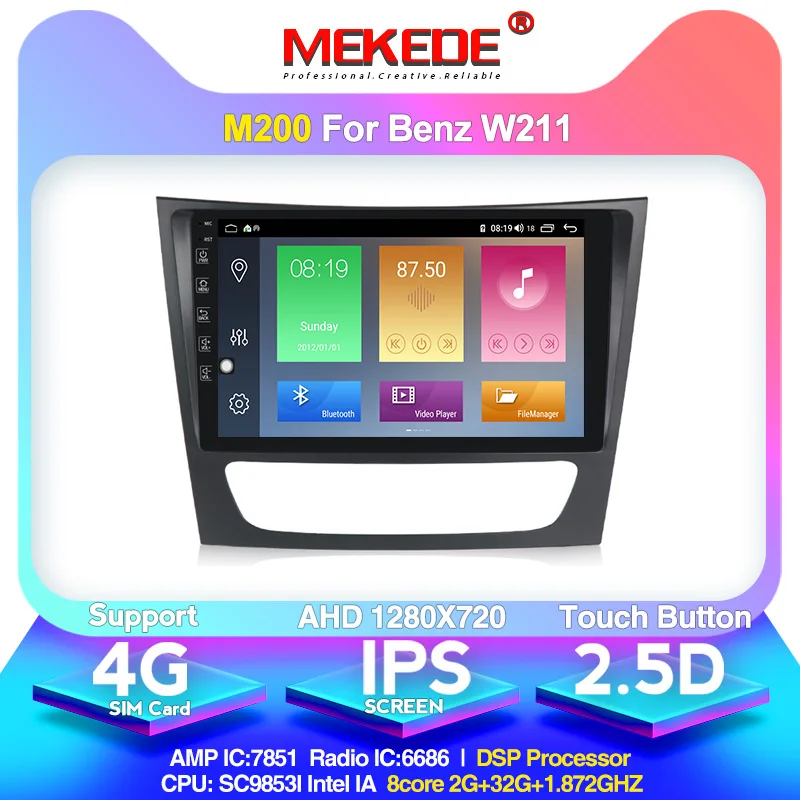 Ips DSP 4glte 4+ 64G андроид 10 автомобиля gps-навигация, dvd-плеер для Mercedes Benz e-класс W211 E200 E220 E240 E270 E280 E300 E350