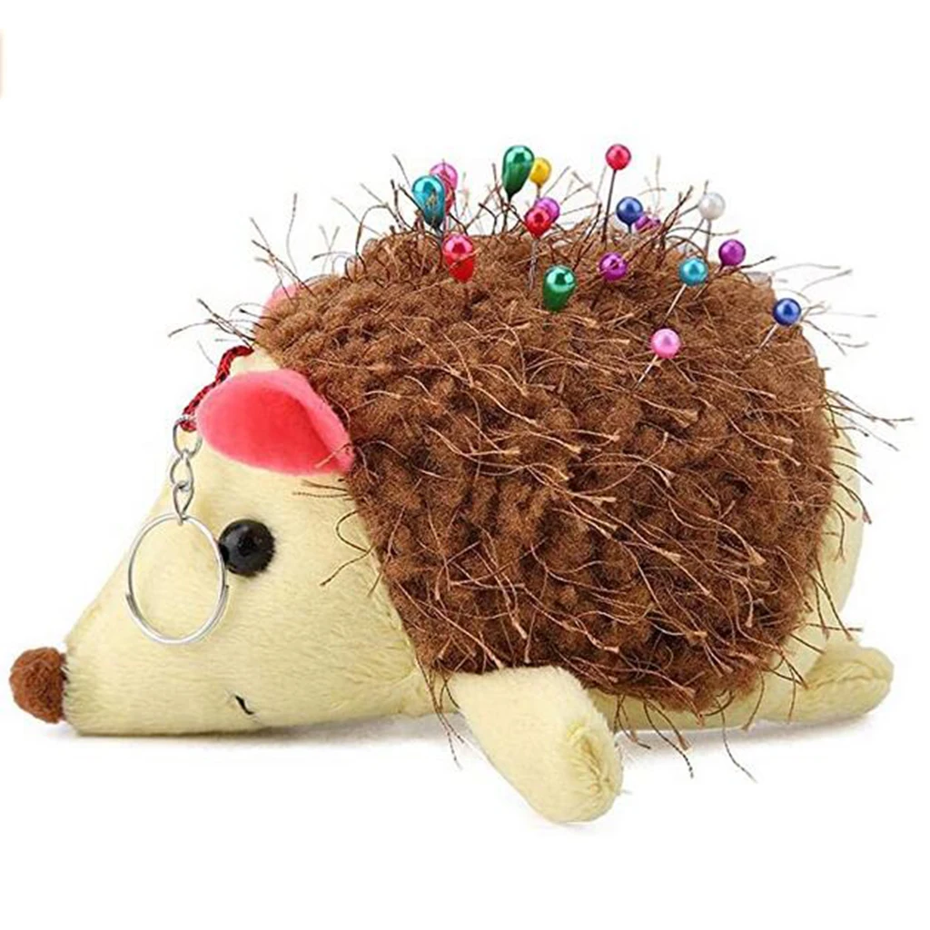 Hedgehog Shape Cute Sewing Pin Cushion Soft Cotton Fabric Needlework Accessory