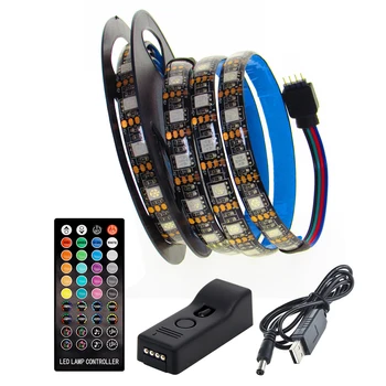 

5050 SMD IP65 Waterproof Bluetooth Strip Lights Flexible Ribbon Music Controller DC 5V RGB LED TV Laptop Screen Decoration Lamp