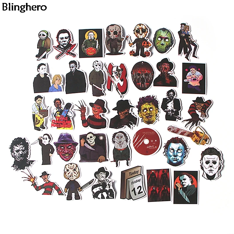 10 компл./лот Blinghero убийц 37 шт./компл. лет спустя наклейки фото наклейки коллекция Чемодан скейтборд наклейки BH0115