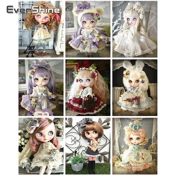 

Evershine Diamond Painting Cartoon Picture Of Rhinestones Diamond Embroidery Doll Cross Stitch Kit Children's Room Decor