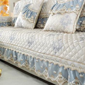 

Four Seasons Universal European Style Sofa Cushion Linen Fabric Anti-slip Cushion Full Covered Sofa Cover Full Cover