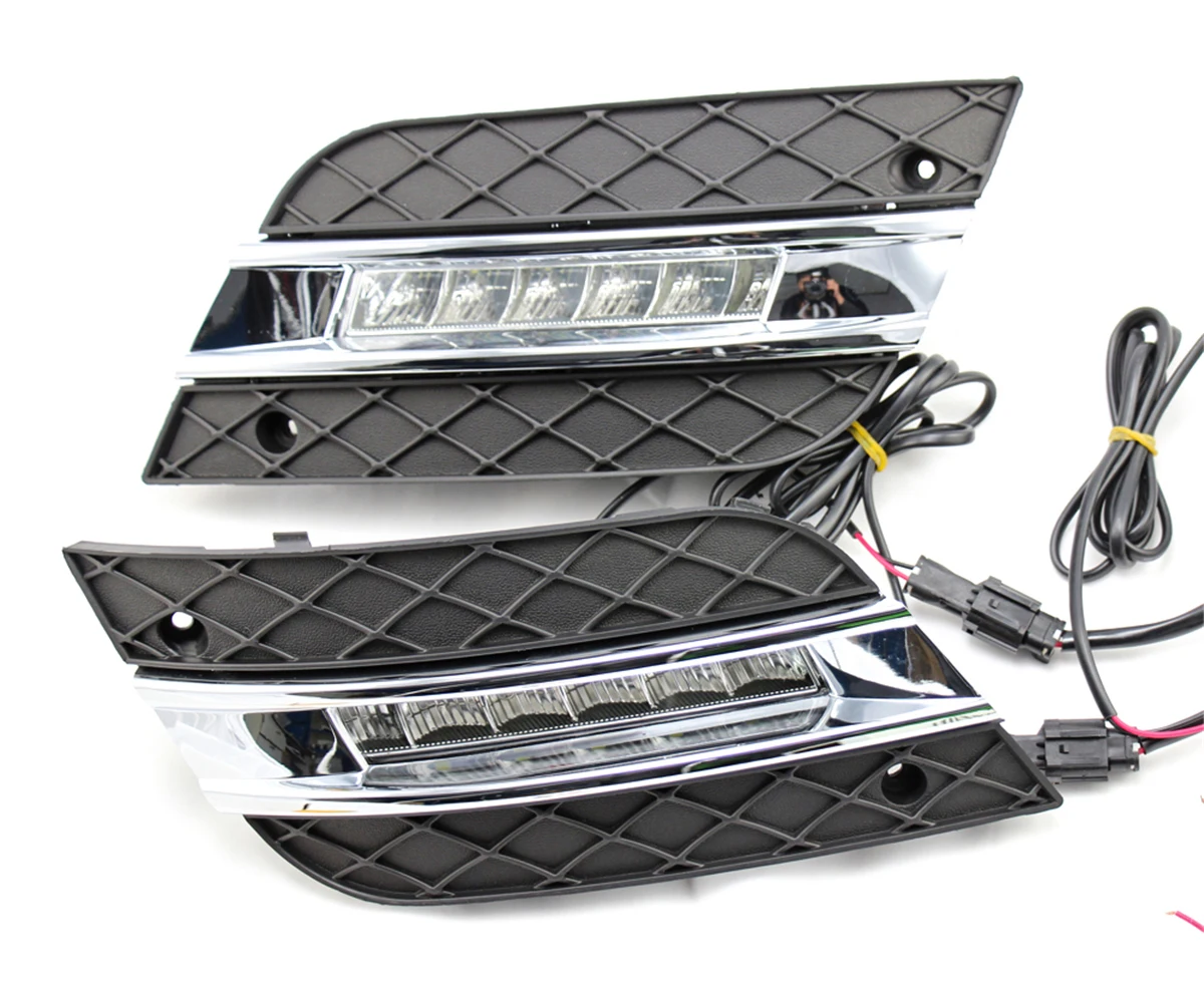 2 шт. для Benz ML Class W164 2010-2011 6000K белый светильник Светодиодный дневной ходовой светильник DRL Автомобильная противотуманная фара