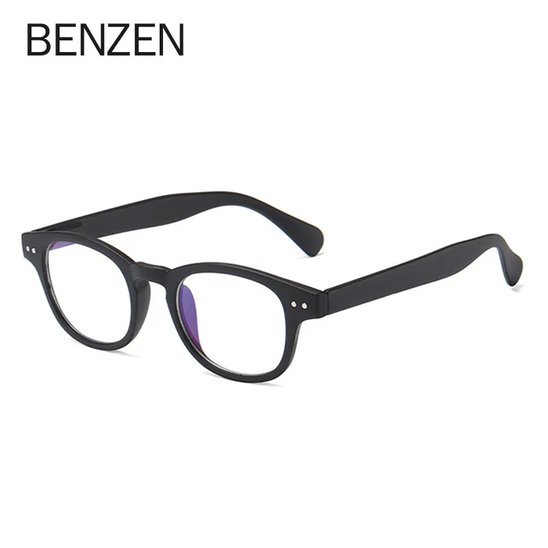 BENZEN очки, оправа для женщин, Ультралегкая, Ретро стиль, близорукость, очки по рецепту, мужские, полная оптическая оправа, Черная - Цвет оправы: SCRUB BLACK