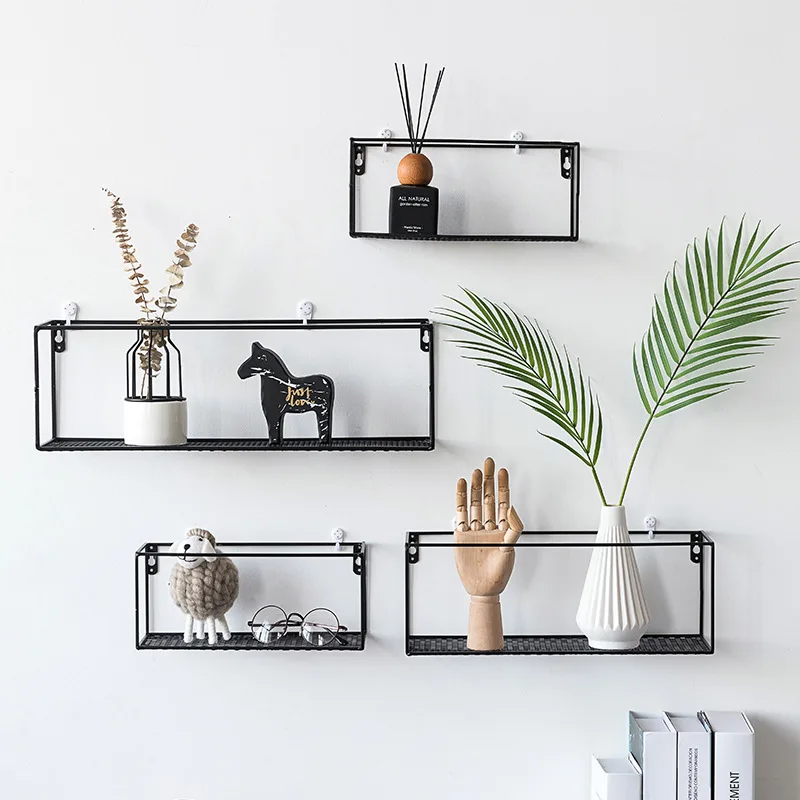 Скандинавские Кованые настенные вешалки для хранения тарелок INS стиль полка