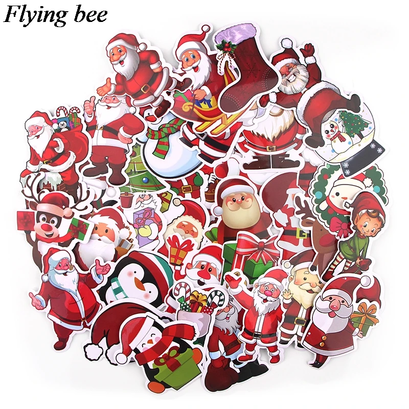 20 компл./лот(36 шт./компл.) Flyingbee Рождественские подарки Стикеры Санта Клаус аниме Стикеры s Набор «сделай сам» для Чемодан Стикеры для автомобиля ноутбука X0723