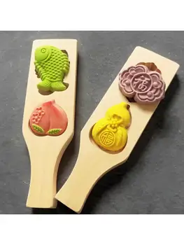

2020 New Gourd Peach Wooden Moon Cake Mold Pastry Baking Tool for Making Mung Bean Mould