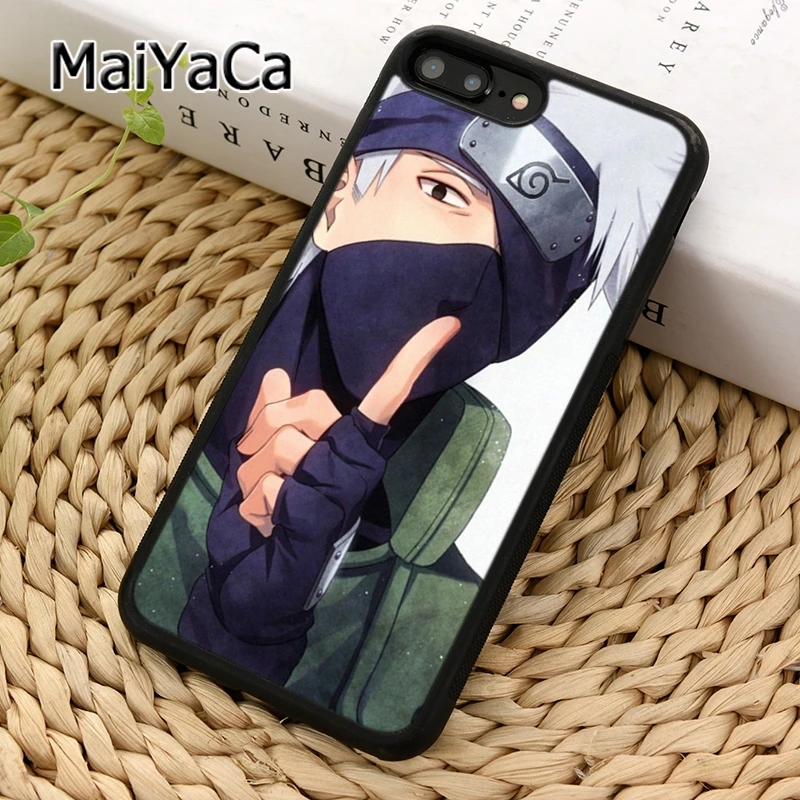 MaiYaCa Naruto Kakashi Funny Phone Case for iPhones 5 SE 6 6s 7 8 Plus