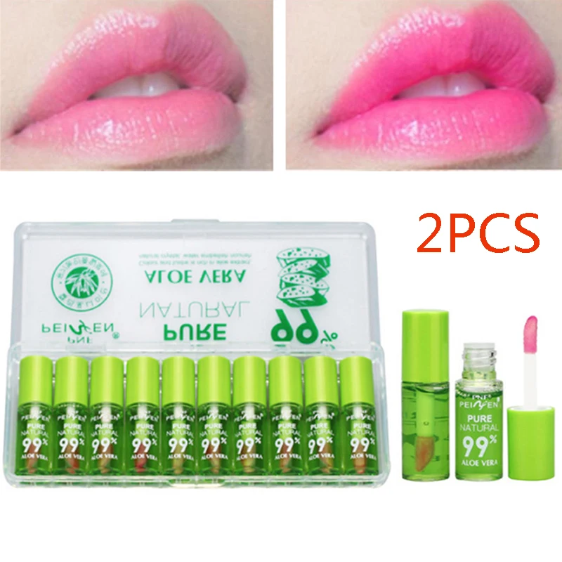 2PCS Change Color Moisturizing Waterproof Natural 99% Aloe Lip Balm Nutritious Anti Aging Magic Lipbalm Women Lipstick TSLM1 |