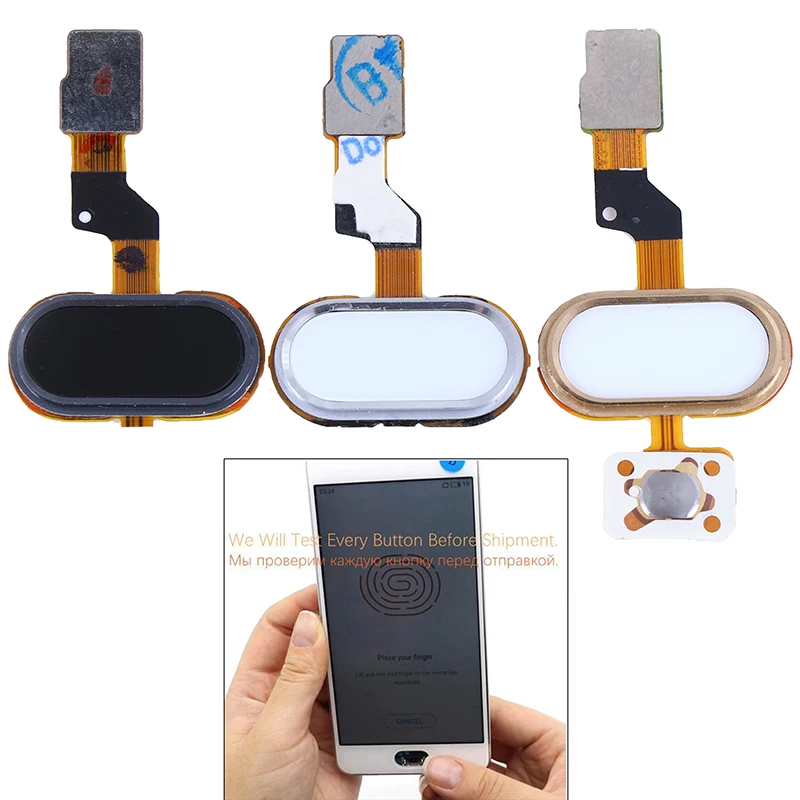 1pc Home Button Fingerprint Touch ID Sensor Flex Cable Ribbon Replacement Parts