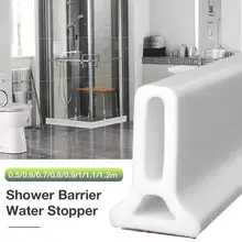 Барьер для душа, водоотталкивающая прокладка для ванной комнаты, резиновый регулируемый размер, ремень 50-120 см, блокировщик воды, для улучшения дома