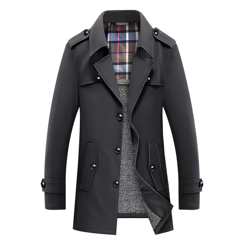 

Large Size Male Loose Autumn Trench Coat Spring New Winter Jacket Men Thicken Warm Parkas Homme Casual Daily Parkas KK60FY