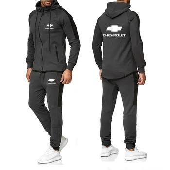 

new Fashion Spring Autumn Men's Hoodie Chevrolet car logo printing hip hop Men's Hoodie high quality Cotton Men's hooded jacket